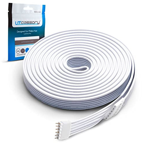 Litcessory Extension Cable for Lightstrip Plus (3m, 1 Pack, White - STANDARD 6-PIN V3)
