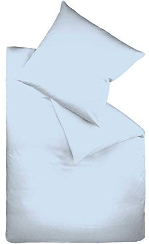 Fleuresse Colours Bettwäsche, Uni-Mako-Satin, blau, 155 x 220 cm