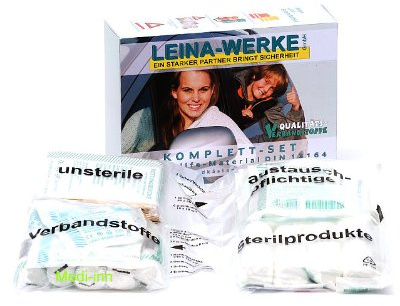Komplettset 37-teilig DIN 13164 Nachfüllset von Leina Werke in Folientasche (Leina-STAR) REF 12010) Verbandkästen