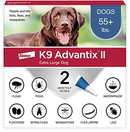 K9 Advantix II XL Dog Vet-Recommended Flea, Tick & Mosquito Treatment & Prevention | Dogs Over 55 lbs. | 2-Mo Supply