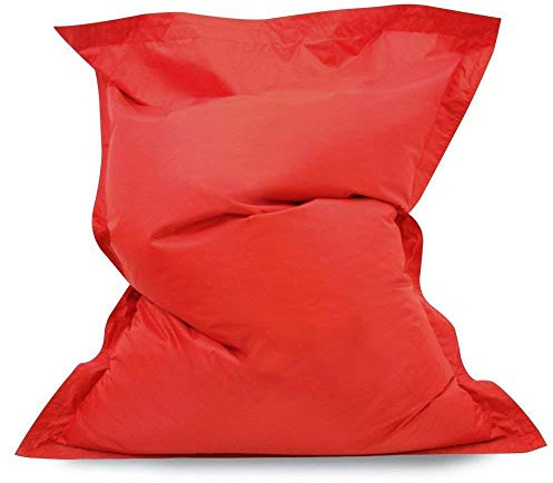 Bean Bag Bazaar Outdoor Sitzsack mit Füllung, Rot
