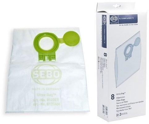 SEBO D2 Airbelt UltraBag Vacuum Cleaner Dust Bags (Pack of 8)