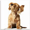 ARTland Wanddeko Glasbilder Wandbild Glas Bild einteilig 30x30 cm Quadratisch Hund Hund Tiere Musik Dackel Welpen Lustig T5QE