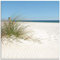 ARTland Wanddeko Glasbilder Wandbild Glas Bild einteilig Quadratisch Strand Meer Küste Sand Düne Gräser Maritim T5MA