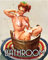 Bathroom Pinup Pin-up Girl 6x8inch METAL Wall Sign Plaque Vintage Retro poster art picture print by Chill