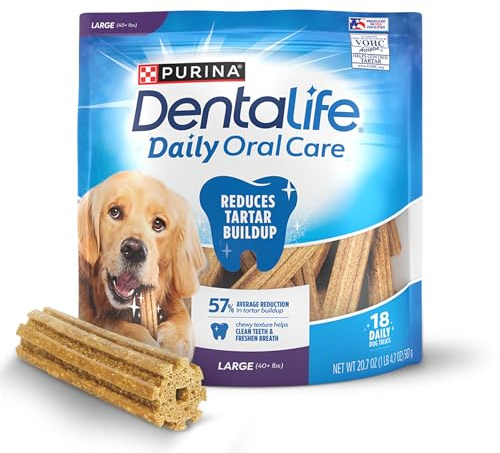 Purina DentaLife Made in USA Facilities Large Dog Dental Chews, Daily - 18 ct. Pouch