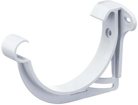 INEFA Stirnbretthalter Dachrinnenhalter halbrund NW125 / 125mm, Weiß Rinnenhalter aus PVC, Made in Germany