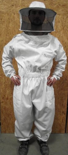 Förster-Fellnest Qualitäts Bekleidung für Imker: Overall, Imkeranzug, Imkeroverall mit Abnehmbarer Haube in der Größe S (46/48)