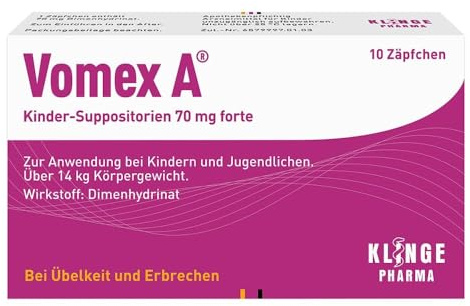 VOMEX A Kinder-Suppositorien 70 mg forte 10 St