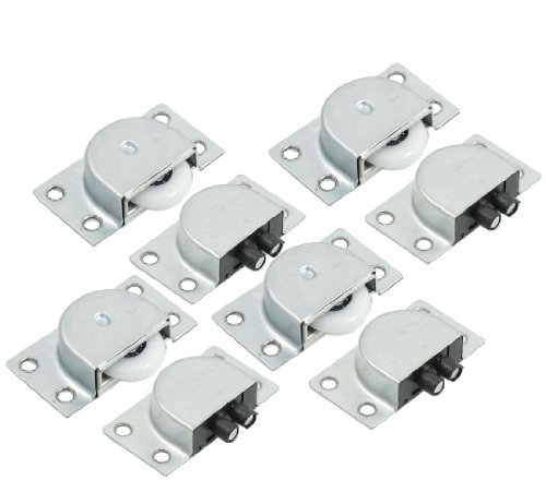 sourcingmap 4 paires Ensemble de roulette Porte coulissante placard armoire roues meubles Rouleau 2,3 cm Dia