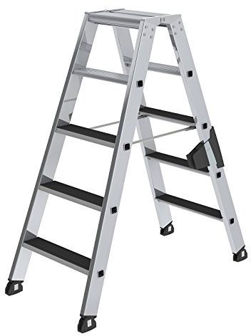 Munk Gรผnzburger Steigtechnik 41605 Aluminium Stufen-Stehleiter Arbeitshรถhe (max.): 2.75m