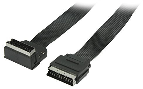 CONECTICPLUS Câble Péritel Plat coudé 90° - 2m Noir