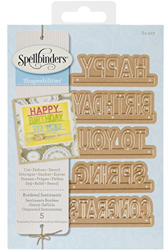 Spellbinders Bordered Sentiments Crafts