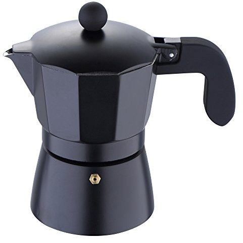 San Ignacio 3 Tazas CAFETERA 3T ALU Florencia Black SG, Aluminio, Multicolor