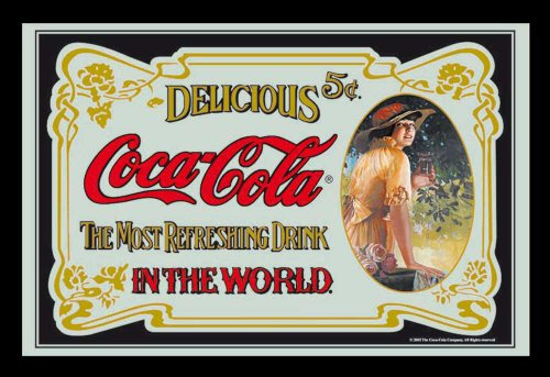 empireposter - Coca Cola - Klassik 2 - Größe (cm), ca. 30x20 - Bedruckter Spiegel, NEU - Beschreibung: - Bedruckter Wandspiegel mit schwarzem Kunststoffrahmen in Holzoptik -