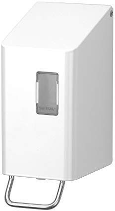 OPHARDT Hygiene 1415831 SanTRAL NSU 2 P/S Weißer Seifenspender, 250 ml, Edelstahl