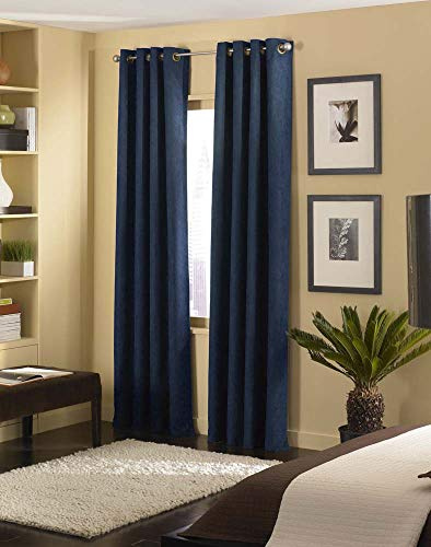 Curtainworks Cameron Grommet Curtain, 50 x 132 in, Navy Blue, 1 Panel