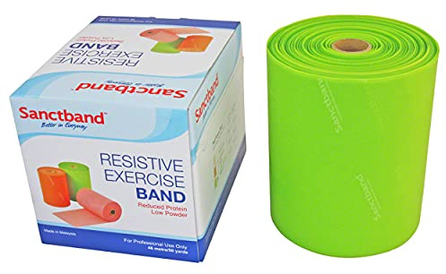 Sanctband Gymnastikband, 45m-Rolle - Limettengrün - mittel - 0,25 mm