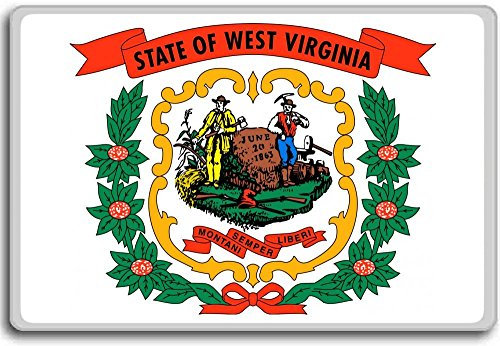 Coat Of Arms Of West Virginia, Usa fridge magnet - Kühlschrankmagnet