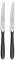 Grunwerg Yin & Yang Table Knives 2TAK650BK, 18/10 Stainless Steel, Set of 2, Black