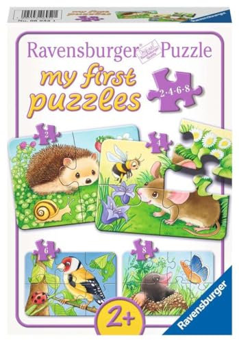 Ravensburger Kinderpuzzle - 06952 Süße Gartenbewohner - My First Puzzle mit 2,4,6,8 Teilen - Puzzle für Kinder ab 2 Jahren, Meerkleurig