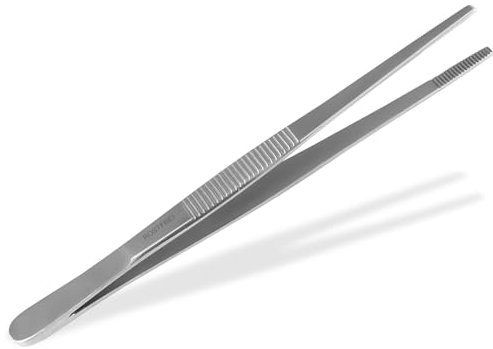 Gerade Pinzette 12,5 cm mit Innenzahnung aus rostfreiem Edelstahl