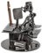 STEEMO Schraubenmännchen Büro Buchhaltung Schreibtisch-Deko Geschenk 14x12x14 cm