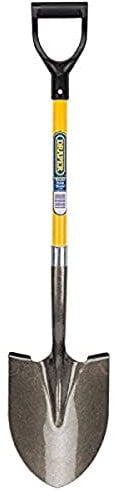 DRAPER 43216 rund Point Schaufel mit Fiberglas-Schaft, Gelb/Grau