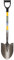 Draper 43216 Round Point pala con mango de fibra de vidrio, color amarillo/gris