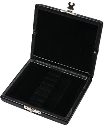 yibuy schwarz Oboe Reed Case Halter Box PU Leder für 6 Teile von Reed 9,2 x 7,8 x 2 cm