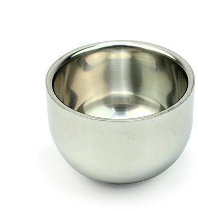 HugeStore Herren Mini Kleine Edelstahl Rasierschale Seifenschale