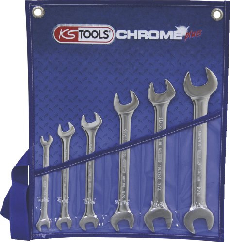 KS Tools 518.3220 CHROMEplus Doppel-Maulschlüssel-Satz, 6-tlg.