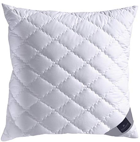 Billerbeck Kopfkissen ALCANDO® - Faserkissen ca. 70 x 90 cm – Kissen mit mittlerer Stützkraft – Bezug aus Baumwolle mit Reißverschluss – AIRFLOCKS® Füllung, individuell anpassbar