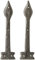 IRONMONGERY WORLD® CAST Iron Vintage Old Style False Dummy Hinge Fronts Doors Gates (Leaf END- 270MM X 70MM)