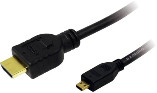 LogiLink HDMI-Kabel Ethernet A -> Micro D St/2.00m Schwarz CH0032