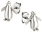 Ohrstecker Ohrringe Pinguin Silber 925 Sterling als Ohrschmuck mit kleiner Schmuckbox - 7K - Schmuck Geschenke für Damen, Mädchen, Jungen, Kinder und Herren