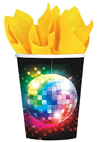 70s Disco Fever Paper Cups 266ml (8 pk)