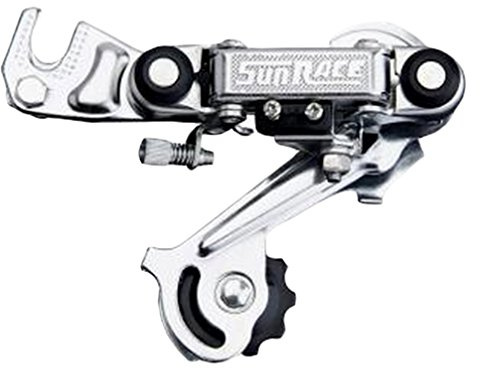 Sunrace Sgs Rear Friction Derailleur w/Braket: Rdm10, Silver