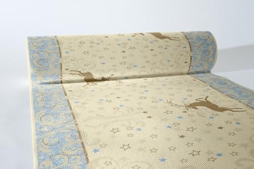 Mank GmbH Airlaid Tischläufer 40 cm x 24 m Tischdecken Rolle stoffähnlich praktische Einmal-Tischdecke für Weihnachten 1 Stück Liroy