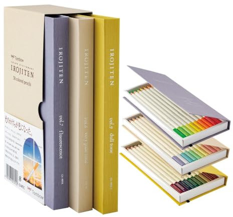Tombow CI-RTC-30C Künstlerfarbstift Irojiten, Karton-Sammelbox mit 3 Sets, 30 Farben