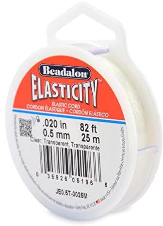 Beadalon Elastcity elastischer Faden, 0,5 mm, 25 m, durchsichtig