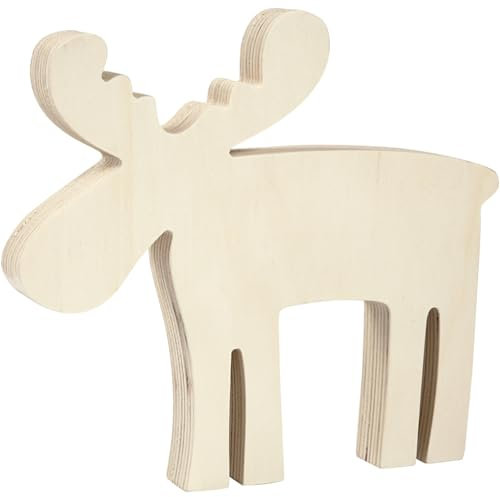 57607 Elch, Holz, 15 x 14 cm, 1 Stück