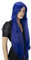 CAISHA 80cm Extra Langhaarige Perücke Voluminös Cosplay Party Wig Dunkelblau CP20