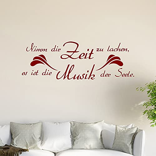 Nimm Dir Zeit zu… Wandtattoo in 6 Größen - Wandaufkleber Wall Sticker - Dekoration, Küche, Wohnzimmer, Schlafzimmer, Badezimmer