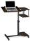 Relaxdays Tavolino per Pc, Supporto Computer Portatile, Mobile Grande, HLP 100x77x40 cm, 4 Ruote con Freno, Nero