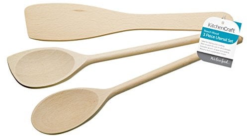 KitchenCraft Utensili da Cucina in Legno (Set da 3)