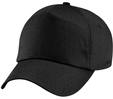 Beechfield Unisex B010. BLK 5-Panel Cap, schwarz, one Size