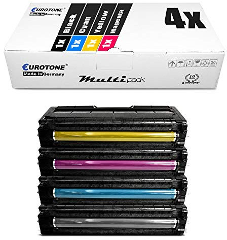 Eurotone Druckerpatronen kompatibel für Ricoh Aficio SP C220 A N S SP C221 N SF SP C222 DN SF SP C240 DN SF, Black Cyan Mangenta Yellow im Set Alternative