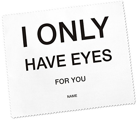 Herz & Heim® Brillenputztuch mit Namensaufdruck und Spruch - I only have eyes for you -
