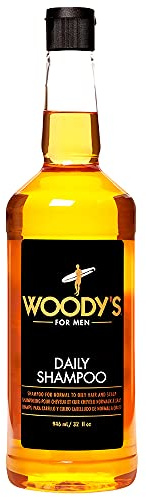 Woody's Daily Shampoo for Men – Sulfate-Free, All-Natural & Organic Scalp Cleanser for Healthy Hair, 32 fl oz